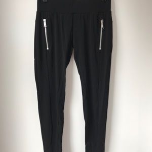 Black Poly Rayon Ankle Joggers Size XS